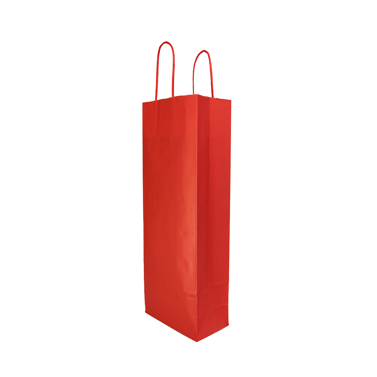 Papirnata vrećica za boce/butelje 140x80x390mm crvena